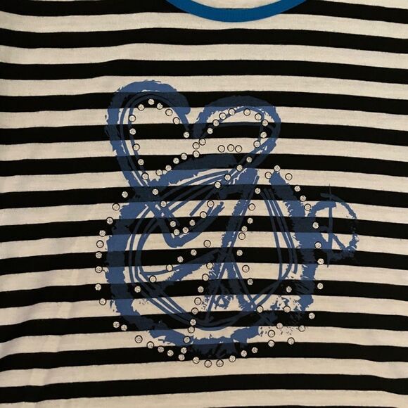 Girl's Youth Miss Understood Striped Short Sleeve Top Size XL - Picture 3 of 5